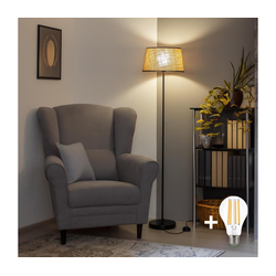 Brilagi - LED podna lampa CERIA 1xE27/40W/230V, prečnik 35 cm, bež/crna