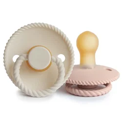 Frigg Rope Size 1:0-6 Months Pacifier Blush/Cream