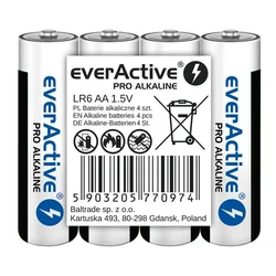 everActive Baterije everActive Pro Alkaline LR6 AA - 4 kosi