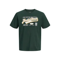 JACK & JONES Majica rumena/temno zelena/bela