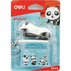 DELI Heftalica za papir Panda E453, municija br.10, 12 lista, Bela