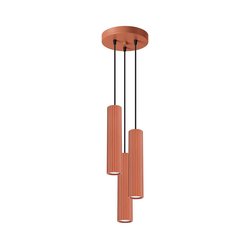 Sollux SL.1633 - Luster na sajli KARBON 3xGU10/10W/230V narandžasta