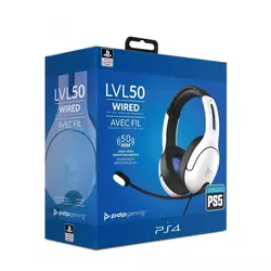 PS4/PS5 Wired Headset LVL50 White