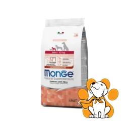 Monge Natural Superpremium Mini Puppy & Junior Salmon With Rice 2.5kg, Losos