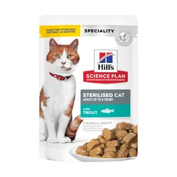 Hills Science Plan Vlažna hrana za sterilisane mačke, pastrmka, 85g
