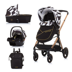 Kolica za bebe 3u1 Chipolino Elite Black-lite Izložbeni model
