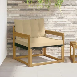 Set vanjskih sofa Čvrsto drvo akacije i Textilene Bijela