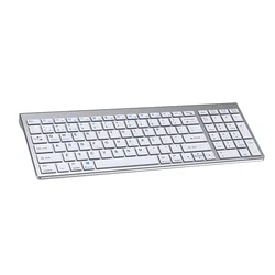 INF Brezžična dvosmerna tipkovnica 2.4G + Bluetooth 5.0/3.0, USB/Type-C Silver+White, (5000310603)