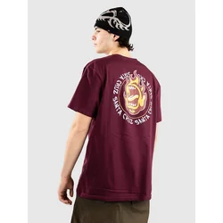 Santa Cruz BT Ringed Screaming Flame T-Shirt dark cherry