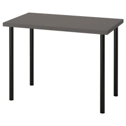 LINNMON / ADILS Radni sto, tamnosiva/crna, 100x60 cm