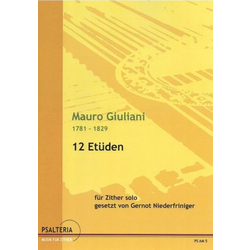 GIULIANI:12 ETUDEN ZITHER SOLO