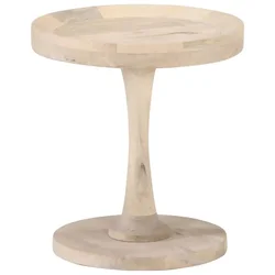 Vidaxl Stranska mizica O 40x45 cm trden mangov les