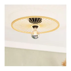 EGLO zidna i plafonska lampa LEOMINSTER E27 O45 cm pleteno drvo 43883