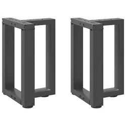 Noge za klub stolić T-oblika 2 kom antracit 38x25x(42-43) cm čelik