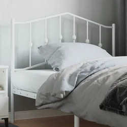 Vidaxl vidaXL Kovinsko vzglavje postelje belo 107 cm