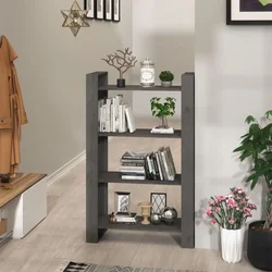 Ormarić za knjige / pregrada sivi 80x35x125 cm od borovine
