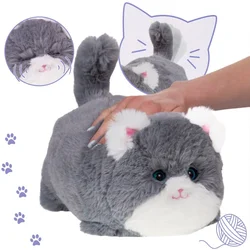 sarcia.eu Huggy Luv Interactive siva mucka KITTY, mehka igračka, otroška igračka z zvokom 2+