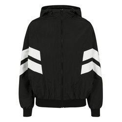 Womens Crinkle Batwing Jacket blk/wht