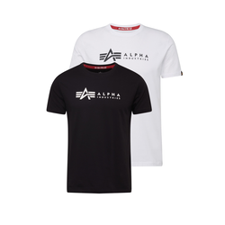 ALPHA INDUSTRIES Majica, črna, bela