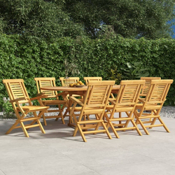 Sklopive vrtne stolice 8 kom 56x63x90 cm od masivne tikovine