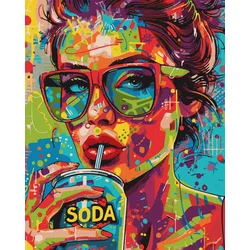Ideyka Slikanje po številkah - Dekle s sodo art_selena_ua 40 x 50 cm