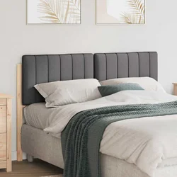 vidaXL Tapecirano vzglavje z vzglavjem Rjava in temno siva 135 cm