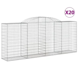 Lučne gabionske košare 20kom 300x50x120/140cm pocinčano željezo