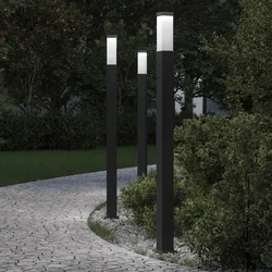 Stupić za zidne lampe 3 kom 110 cm crne IP44