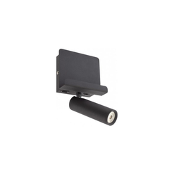 Redo 01-3084 - LED zidno spot svetlo PANEL LED/3,5W/230V USB crna