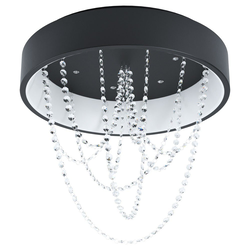 EGLO Plafonjera BERLONA LED O595 crna sa daljinskim 39762