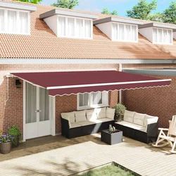 Tenda na ručno uvlačenje bordo 500 x 300 cm