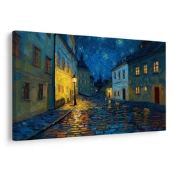 Slika čarobna nočna ulica - 120x80