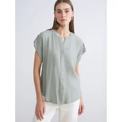 LC Waikiki Ženska košulja W54119Z8-SYW, Kratki rukavi, Siva