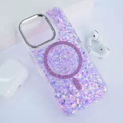Maska Mag Case Glue za iPhone 16 Pro Max ljubicasta