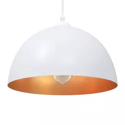 Viseće svjetiljke 2 kom podesive visine E27 bijela O 30cm metal