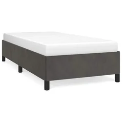 Vidaxl Posteljni okvir brez vzmetnice temno siv 80x200 cm žamet