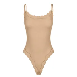cfab Bodi Bodysuit String mit Lace bež