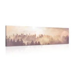 Slika megla nad gozdom - 150x50