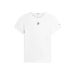 TOMMY HILFIGER Majica črna/bela