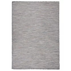 Vanjski tepih ravnog tkanja 140x200 cm smeđe-plava