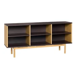 Rjava komoda v hrastovem dekorju 140x65x35 cm Dual – Hübsch