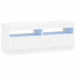 vidaXL LED TV omarica Bela Inženirski les