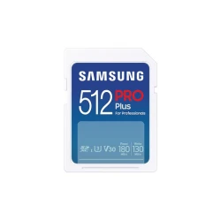 SD Card 512GB, PRO Plus, SDXC, UHS-I U3 V30 Class 10, Read up to 180MB/s, Write up to 130 MB/s, for 4K and FullHD video recording ( MB-SD51