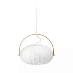 Halo Design 746347 - Luster na sajli DC 1xE27/40W/230V, O 40 cm, bela/hrast