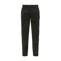 KnowledgeCotton Apparel Hlače Chuck temno zelena
