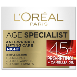 Loreal Noćna krema za lice protiv bora Age Specialist Anti-Wrinkle 45+ 50ml