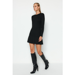 Trendyol Black Mini Sweater Crew Neck Dress