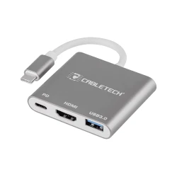 Cabletech USB priklopna postaja tip C na 1x USB 3.0, 1x HDMI 2.0, 1x USB Type C