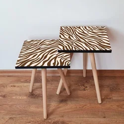 Hanah Home 2SHP150 Pomoćni stočić, 2 komada, Braon-beli