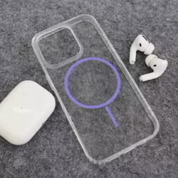 Maska Mag Case Clear Slim za iPhone 16 Pro ljubicasta